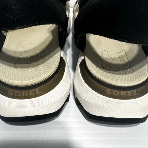 Sorel Kinetic Fawn Beige Strappy Platform Sandals Size 10 - Picture 9 of 14
